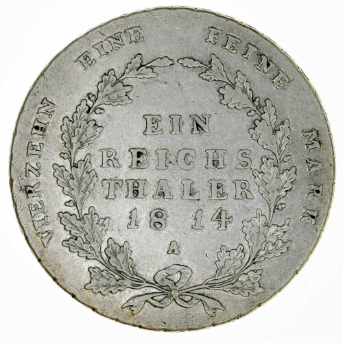 Preußen 1 Taler 1814 A Friedrich Wilhelm III Silber ss KM#387