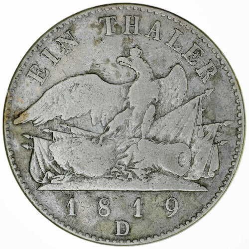 Preußen 1 Taler 1819 D Friedrich Wilhelm III Silber ss KM#396