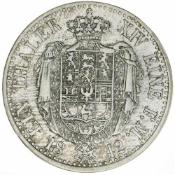 Braunschweig 1 Taler 1842 Wilhelm Silber ss KM#1131