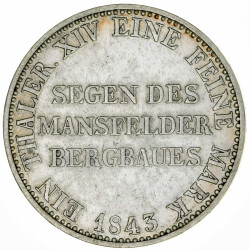 Preu&szlig;en 1 Taler Vereinstaler 1843 A Friedrich...