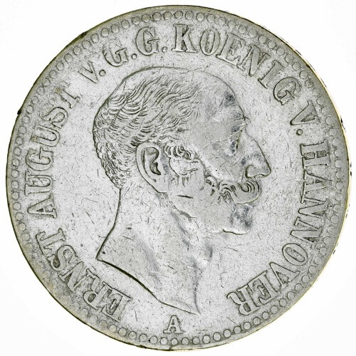 Hannover 1 Taler 1846 A Ernst August Silber ss KM#197.1