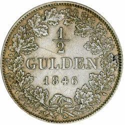 Bayern 1/2 Gulden 1846 Ludwig I. Silber ss KM#79