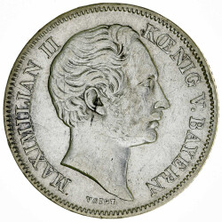 Bayern 1/2 Gulden 1848 Maximilian II. Silber ss KM#825