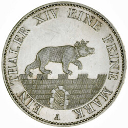 Anhalt-Bernburg 1 Taler Ausbeutetaler 1855 A Alexander...
