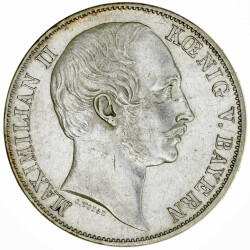Bayern 1 Taler Vereinstaler 1860 Maximilian II. Joseph...