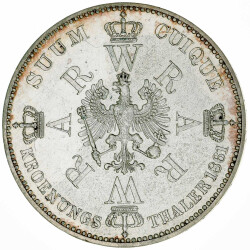Preu&szlig;en 1 Taler Vereinstaler 1861 A Wilhelm I....