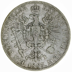 Preu&szlig;en 1 Taler Vereinstaler 1863 A Wilhelm I....