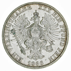 Preu&szlig;en 1 Taler Vereinstaler 1866 A Wilhelm I....