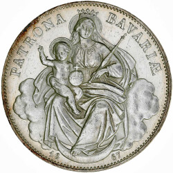 Bayern 1 Taler Vereinstaler 1866 Ludwig II. Madonnentaler...