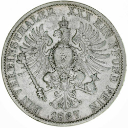 Preu&szlig;en 1 Taler Vereinstaler 1867 A Wilhelm I....