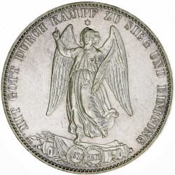 Württemberg 1 Taler 1871 Karl I. Siegestaler Silber...
