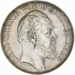 Württemberg 1 Taler 1871 Karl I. Siegestaler Silber...