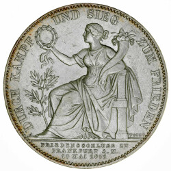 Bayern 1 Taler Vereinstaler 1871 Ludwig II. Siegestaler...