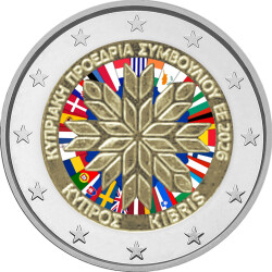 2 Euro Zypern 2026 - Vorsitz Zyperns im Rat der EU -...