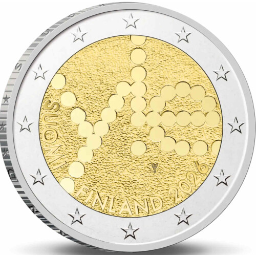 2 Euro Gedenkmünze Finnland 2026 bfr - 100 Jahre Rundfunk
