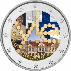 2 Euro Finnland 2026 - 100 Jahre Rundfunk  - coloriert /...