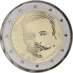2 Euro Gedenkmünze Slowenien 2026 PP - Ivan Cankar