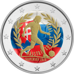 2 Euro Slowakei 2026 - Sieg Fußball EM - coloriert...