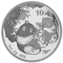 10 Yuan China 2006 1 Unze Silber st - Panda