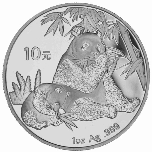 10 Yuan China 2007 1 Unze Silber st - Panda