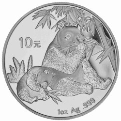 10 Yuan China 2007 1 Unze Silber st - Panda