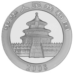 10 Yuan China 2008 1 Unze Silber st - Panda