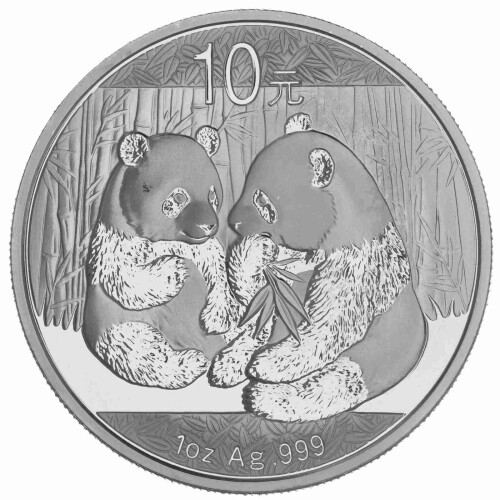 10 Yuan China 2009 1 Unze Silber st - Panda