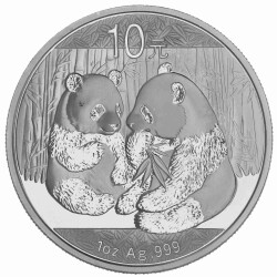 10 Yuan China 2009 1 Unze Silber st - Panda