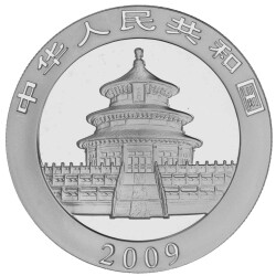 10 Yuan China 2009 1 Unze Silber st - Panda