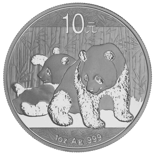 10 Yuan China 2010 1 Unze Silber st - Panda