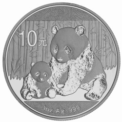 10 Yuan China 2012 1 Unze Silber st - Panda