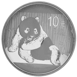 10 Yuan China 2015 1 Unze Silber st - Panda