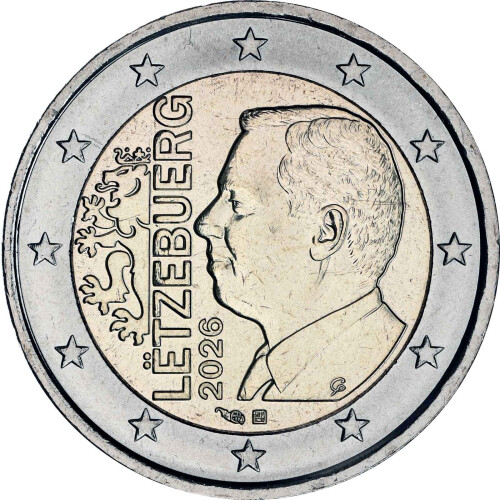 2 Euro Kursmünze Luxemburg 2026 - Guillaume bankfrisch