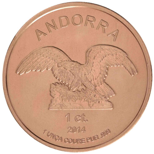 1 Unze Kupfer Andorra 2014