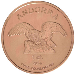 1 Unze Kupfer Andorra 2014