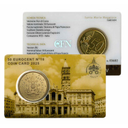 50 cent Coincard Vatikan 2025 - Nr. 18