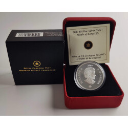 8 Dollar Silber Kanada 2007 - Maple of Long Life - im Etui