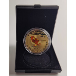 1 Dinar Andorra 2012 -  Vogelwelt Andorra Rotkehlchen -...