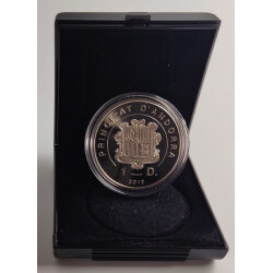 1 Dinar Andorra 2012 -  Vogelwelt Andorra Auerhahn - im Etui