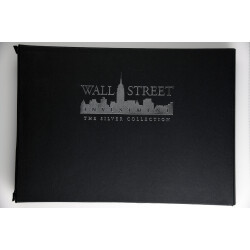 Wall Street Silver Collection 2008 - 7 x 1 Unze Silber mit Goldapplikation