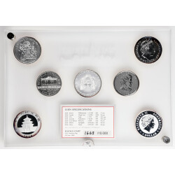 Wall Street Silver Collection 2010 - 7 x 1 Unze Silber...