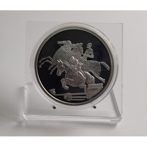 10 Euro Griechenland 2004 Silber PP -Athen Springreiten