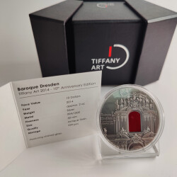 10 Dollar Silber Palau 2014 - Tiffany Art Dresdner Barock...