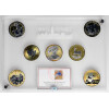Wall Street Silver Collection 2014 - 7 x 1 Unze Silber mit Goldapplikation