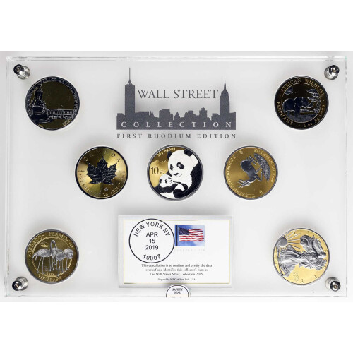 Wall Street Silver Collection 2019 - 7 x 1 Unze Silber - First Rhodium Edition