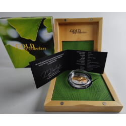 10 Dollar Silber Samoa 2014 - Ginko Blatt - im Etui