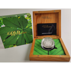 10 Dollar Silber Samoa 2014 - Kastanien Blatt - im Etui