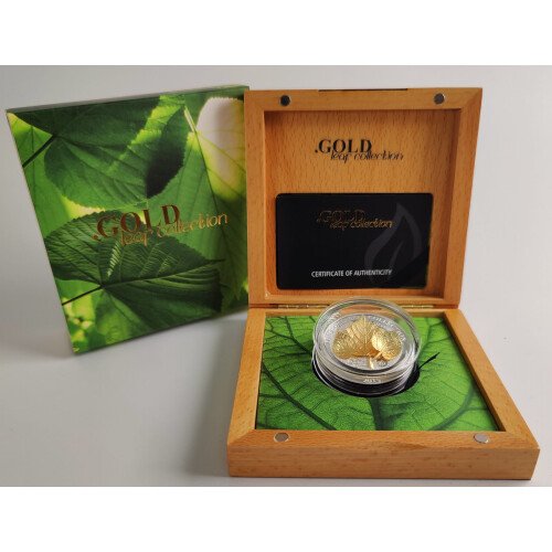 10 Dollar Silber Samoa 2015 - Linden Blatt - im Etui