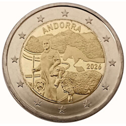 2 Euro Gedenkmünze Andorra 2026 st - Transhumanz