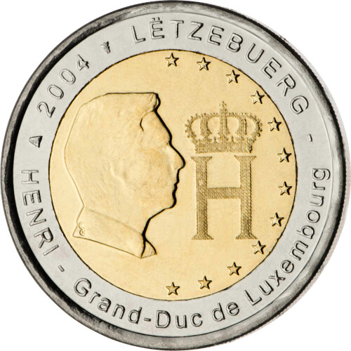 2 Euro Gedenkmünze Luxemburg 2004 bfr. - Monogramm